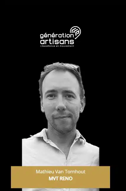 Portrait de Matthieu Van Tornhout, gérant de MVT Réno, lauréat du programme Génération Artisans